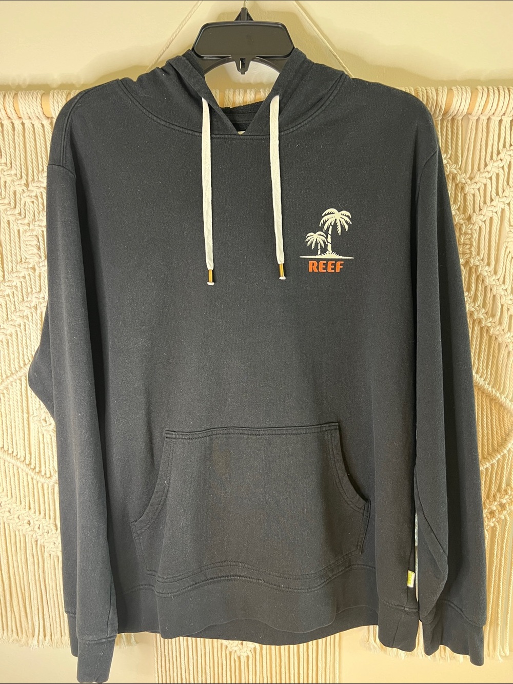 Reef Navy Pullover Hoodie with Palm Logo